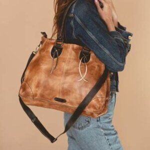 BED|STU Tan and Black Crossbody Bag